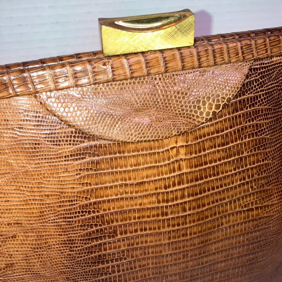 Palizzio NY Vintage Genuine Lizard Handbag - Picture 5 of 17